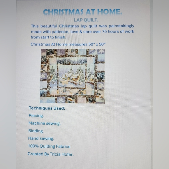 Fabulous Christmas Lap Quilt - Picture 1 of 11